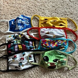 Lot of Walt Disney World cloth Face Masks